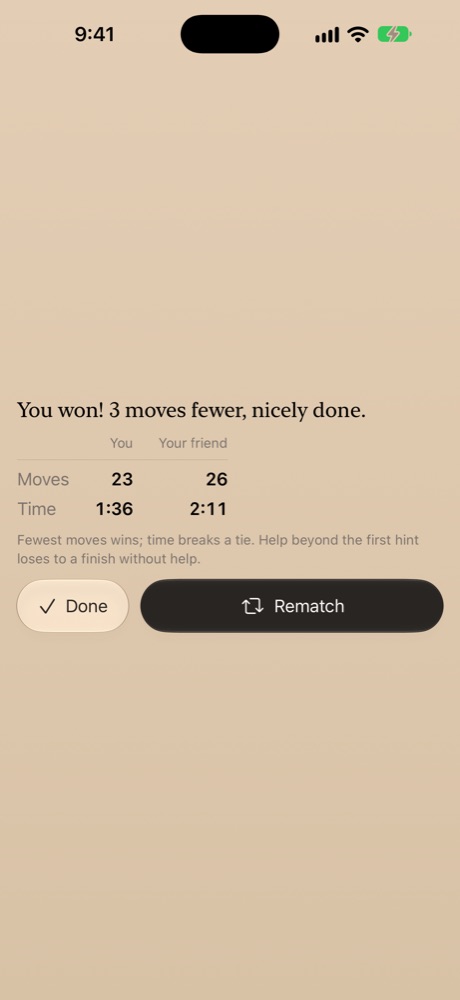 Racing a friend on the same board